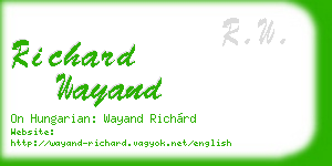 richard wayand business card