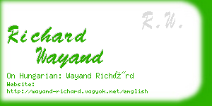 richard wayand business card